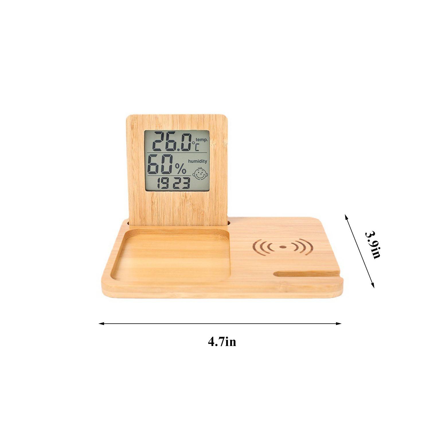 Multifunction Phone Stand w/ Wireless Charger and Clock 3