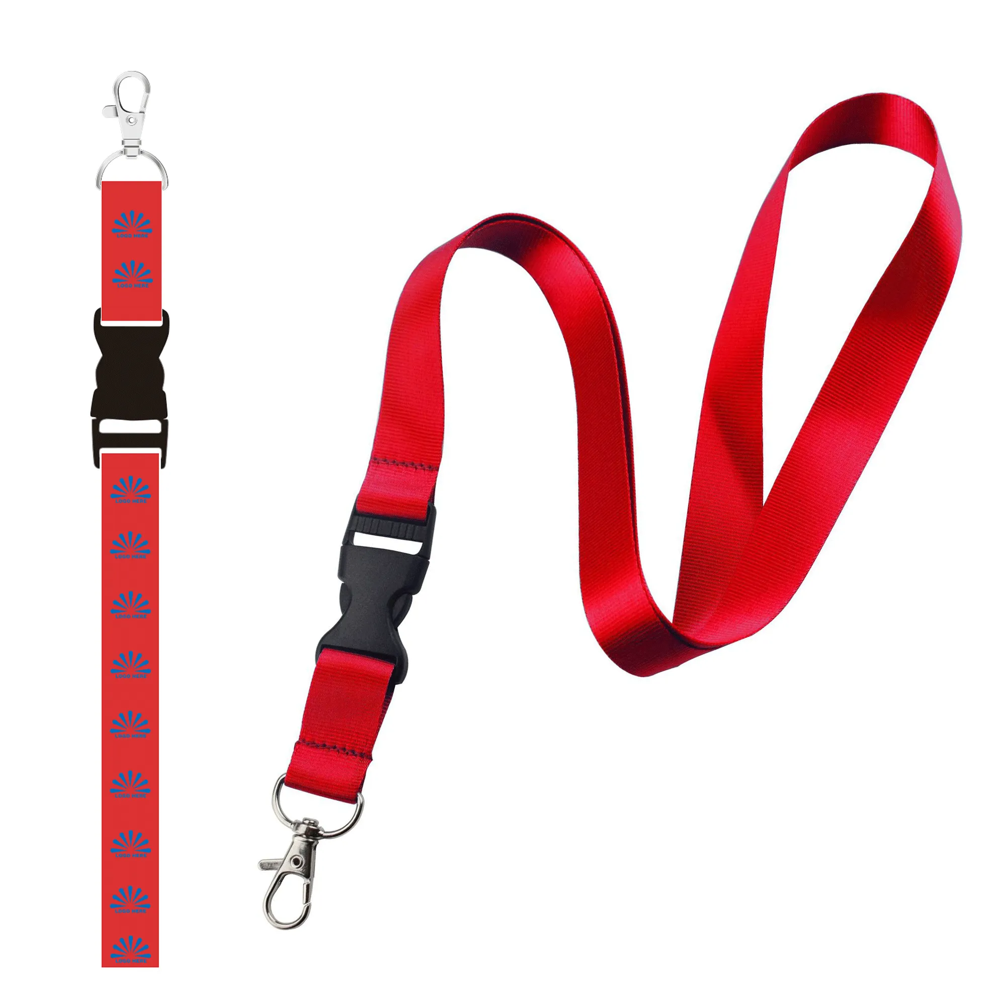 3/4" Custom Polyester Lanyard With Metal Buckle 2