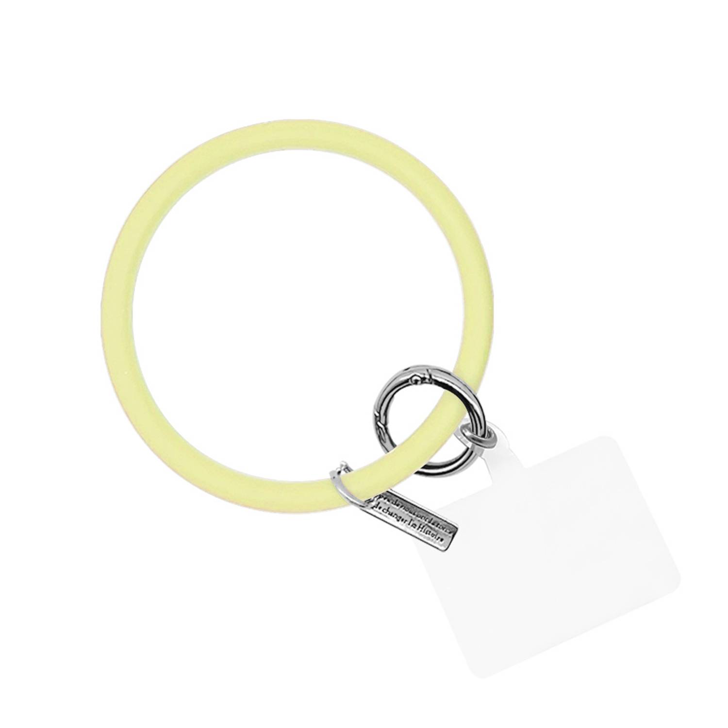 Round Silicone Bracelet Keychain 4