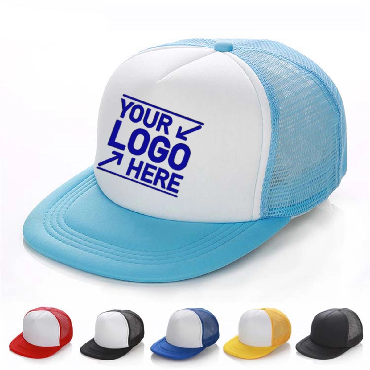 Flat Brim Trucker Hat 5