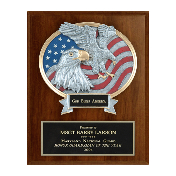10.5" x 13" Simulated Plaque with Resin Plate Mount 1