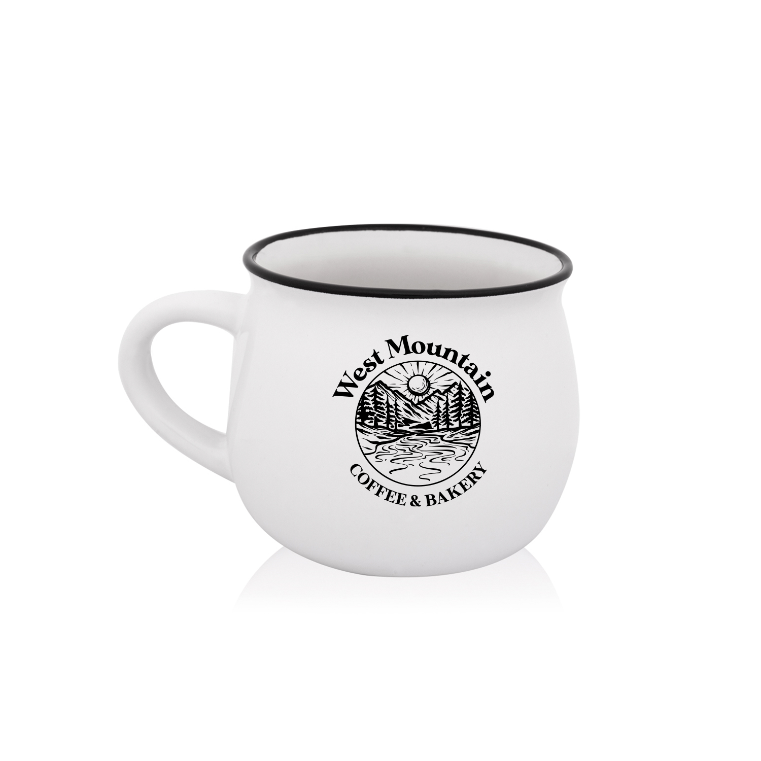 12 oz. Two-Tone Potbelly Ceramic Mug (2 Color Imprint) 6