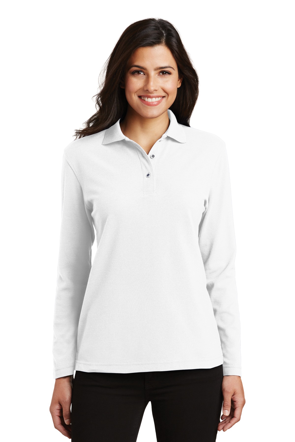 Port Authority Women's Silk Touch Long Sleeve Polo. L500LS 63