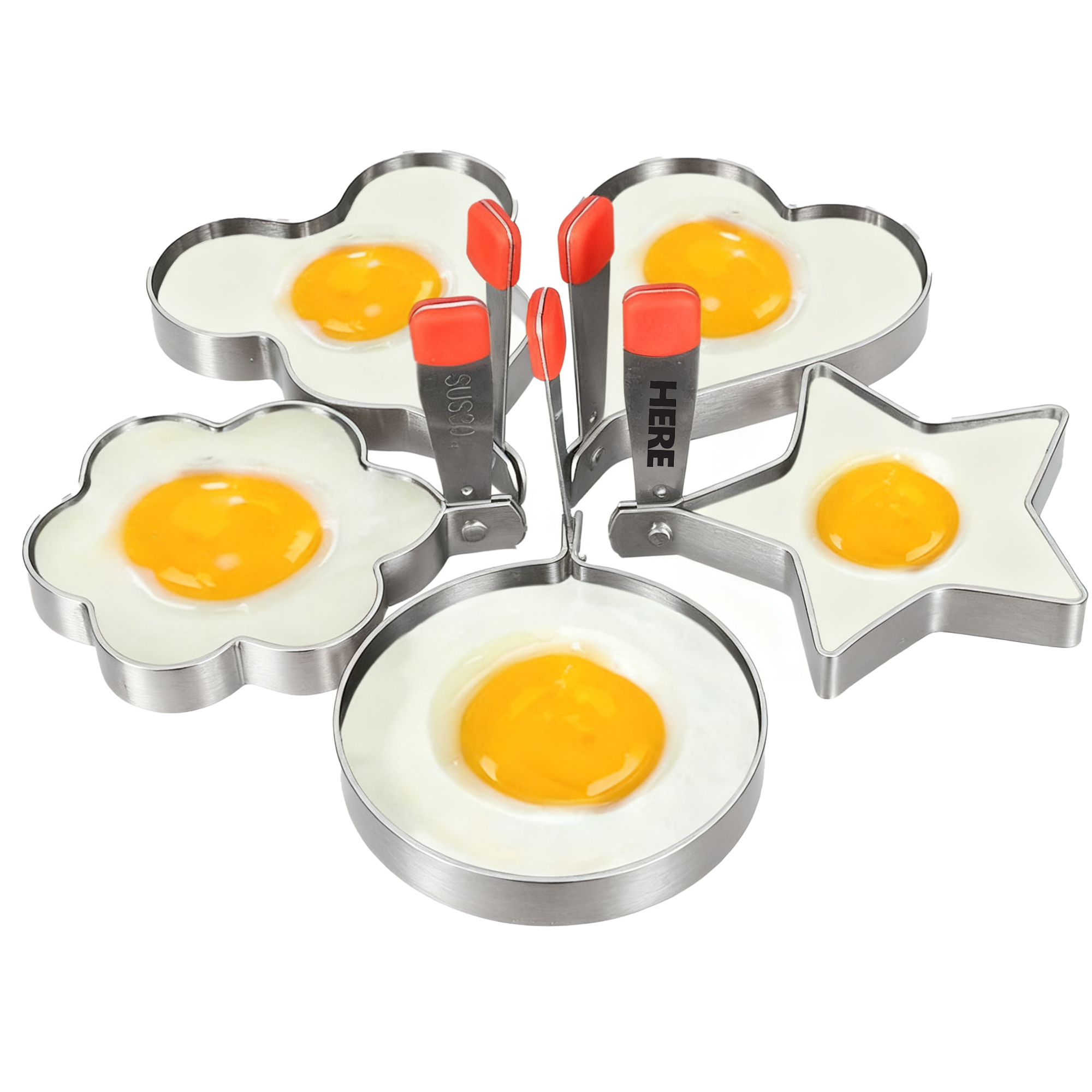 Stainless Steel Heart Egg Frying Mold Baking 2