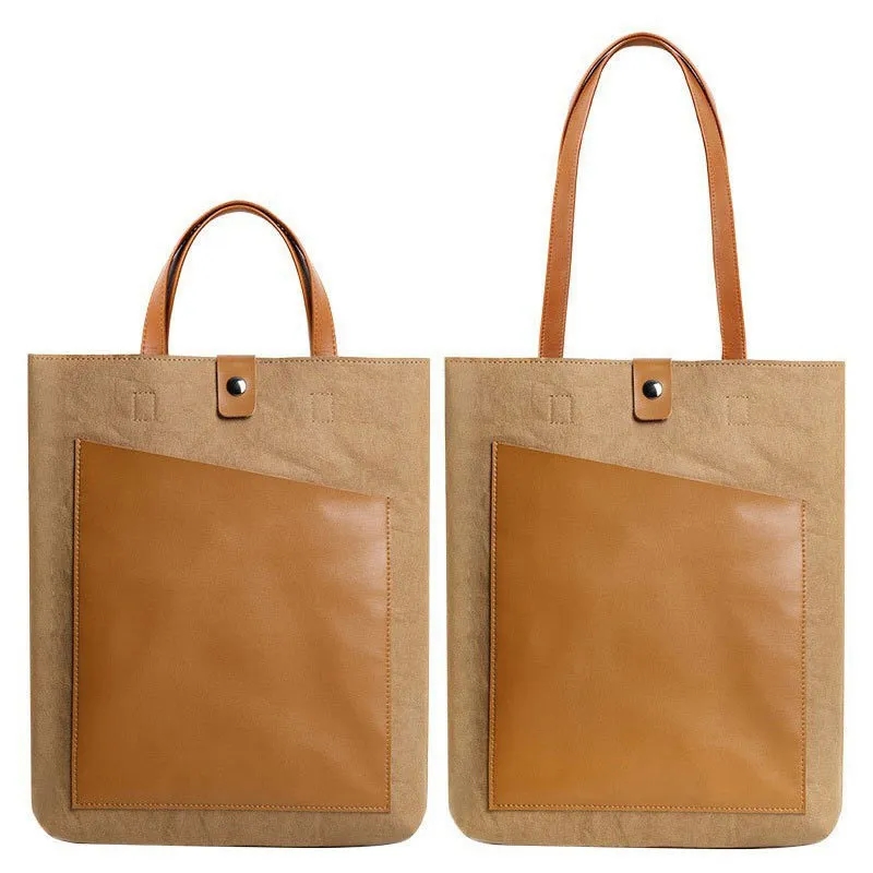 Washable Kraft Paper Laptop Tote Bag 2