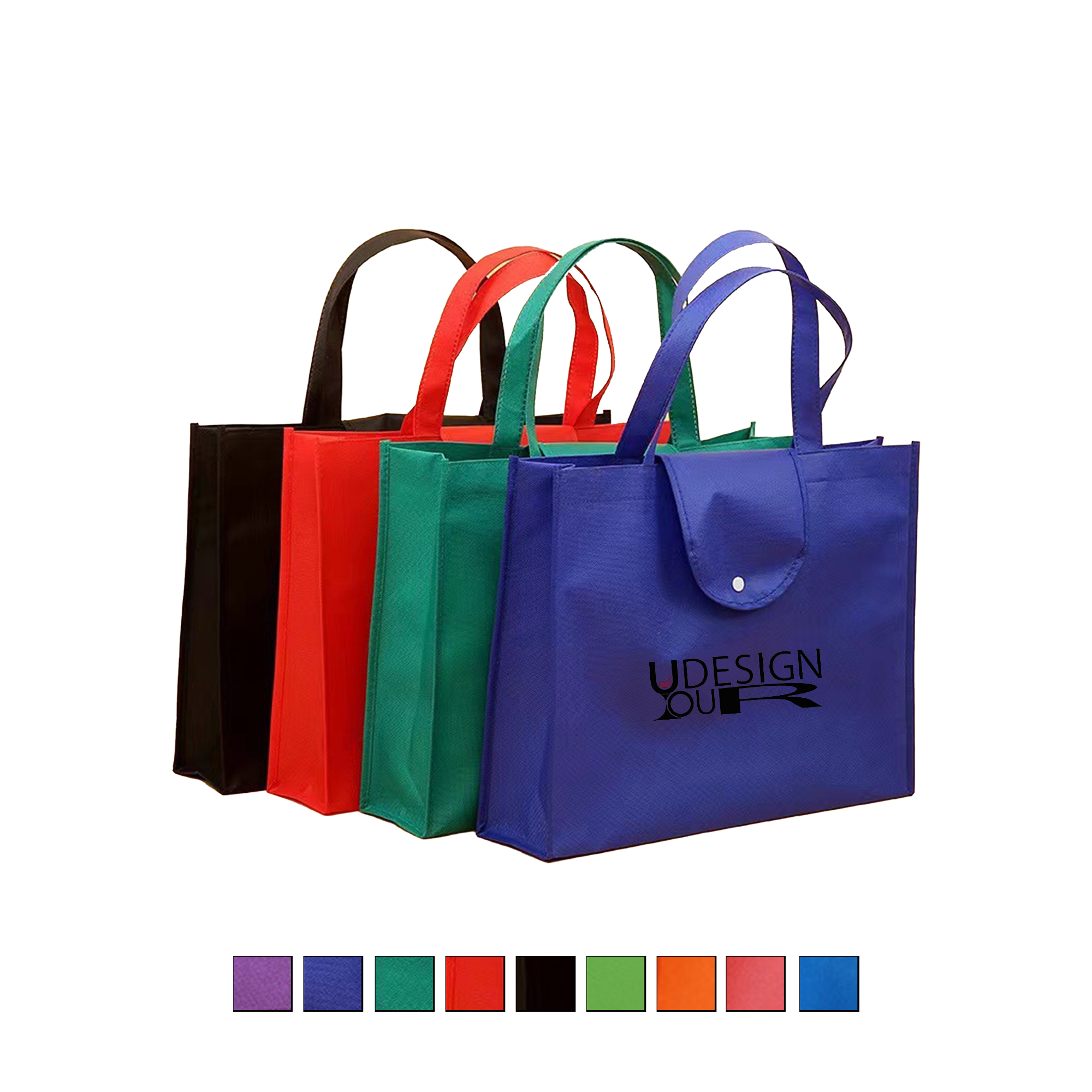 Portable Non Woven Handles Tote Reusable Bags Giveaways 2