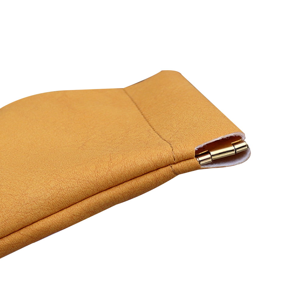 An easy-to-carry, convenient and automatically closing pure-color minimalist leather eyeglass case 1