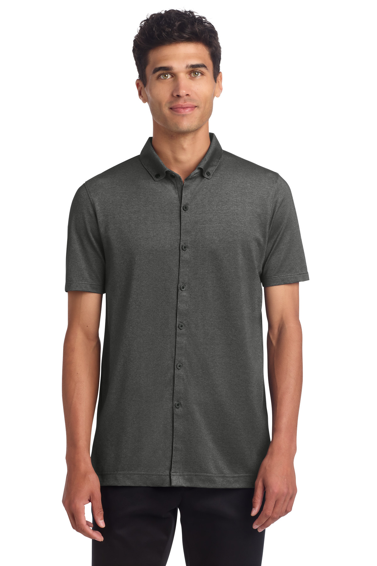 Mercer+Mettle Stretch Pique Full-Button Polo MM1006 73