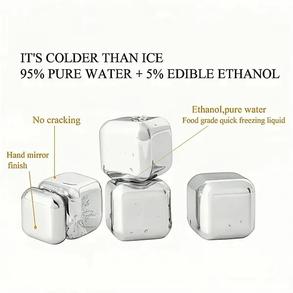 Stainless Steel Ice Cubes with Chill Drinks Without Dilution 3