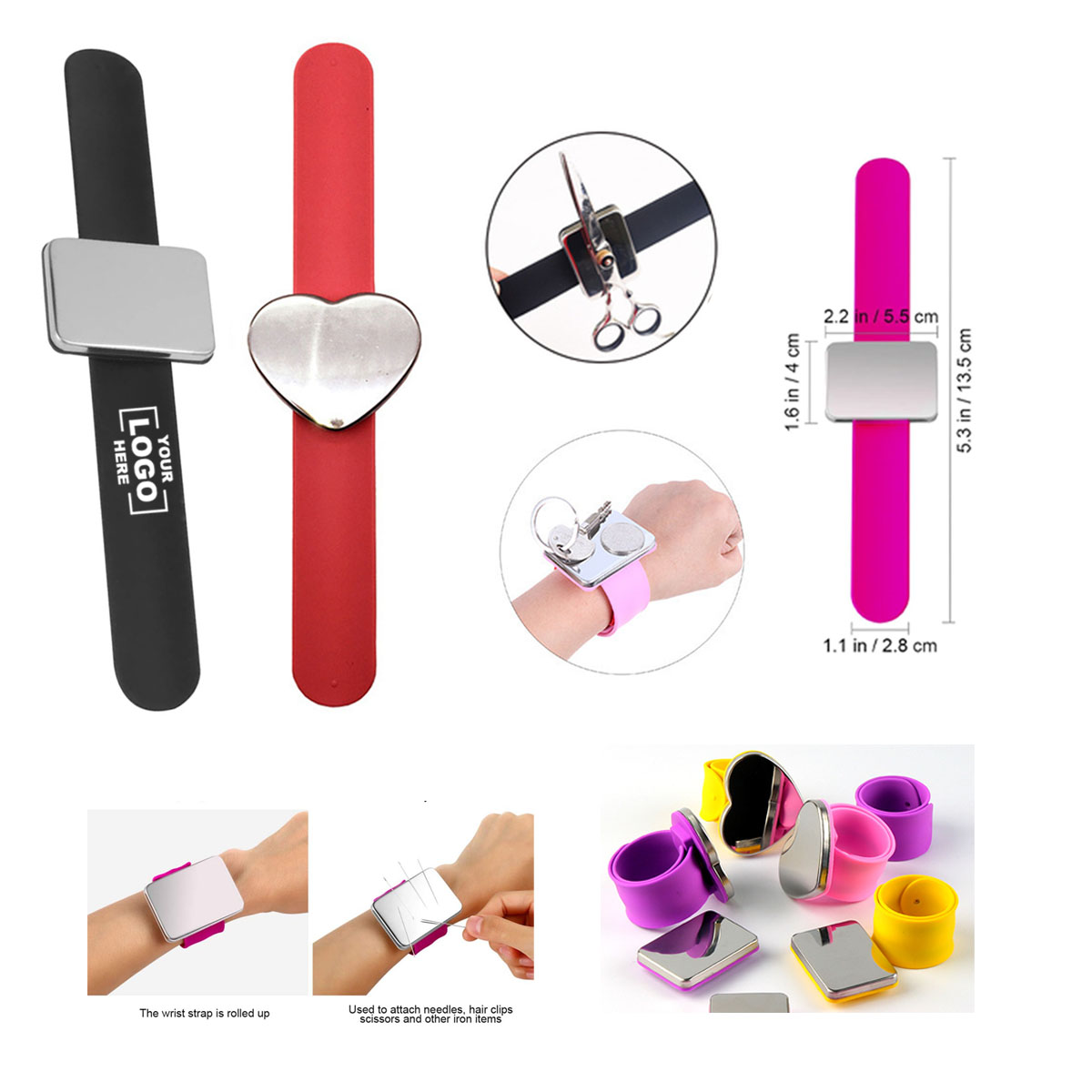 Hair Stylist Pin Holder Magnetic Wristband 3