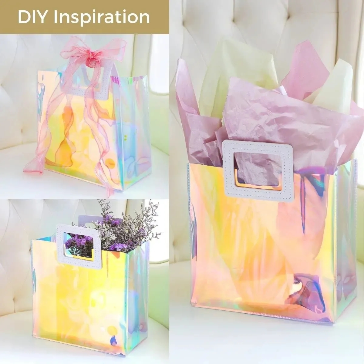 Stylish Holographic PVC Tote Bag for Trendy Fashionistas 2