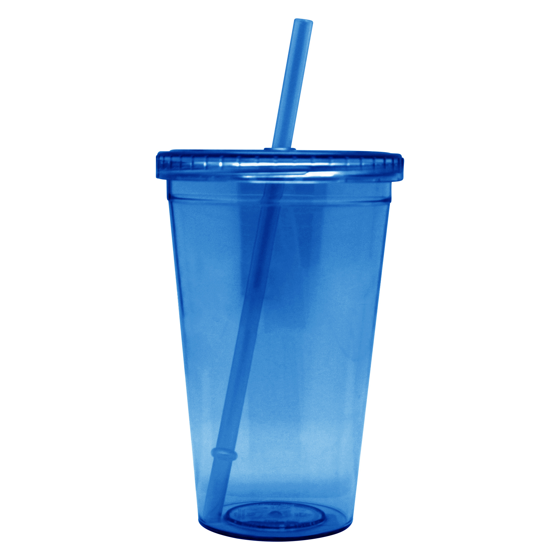 Double Wall Clear Plastic Cup With Lid And Straw 9