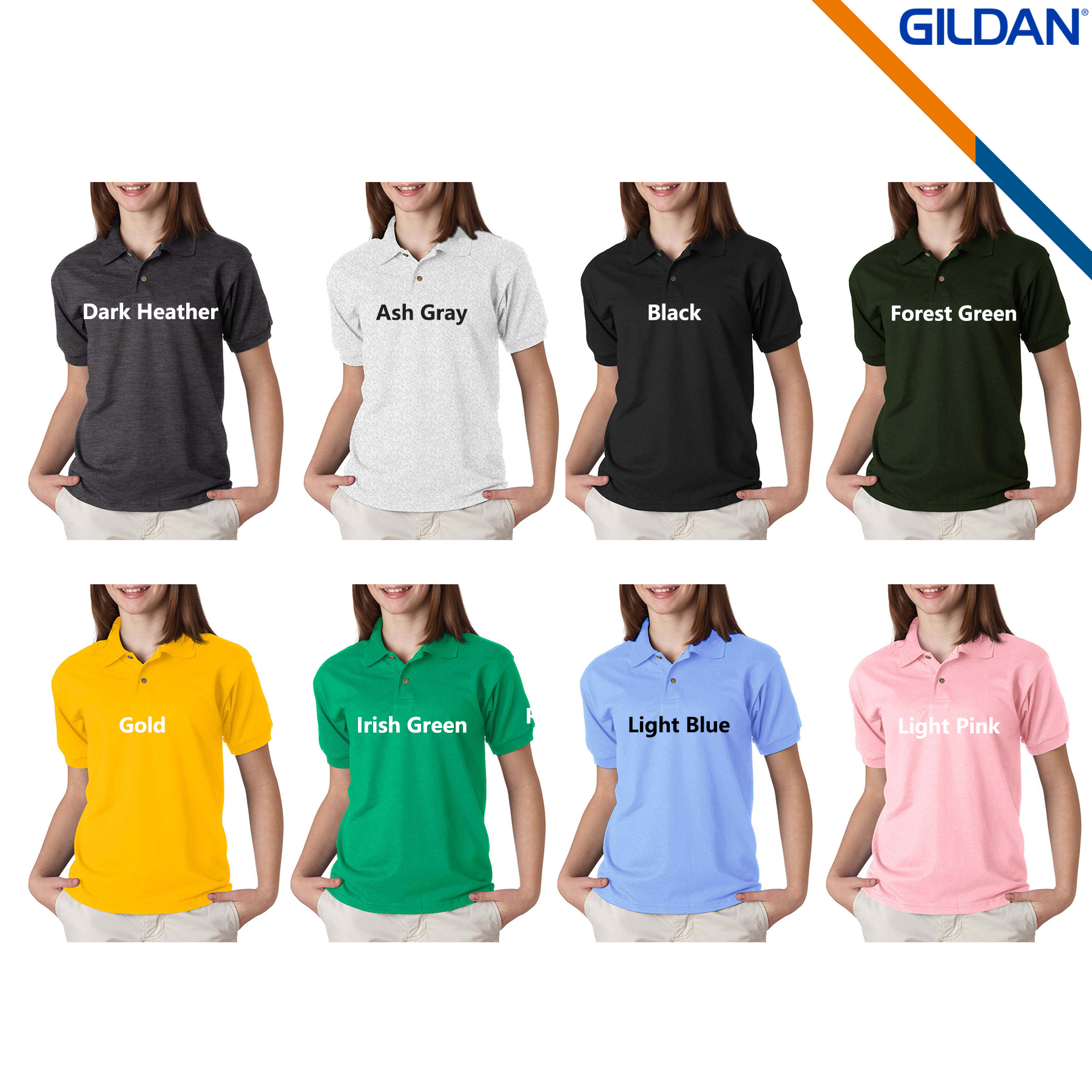 Gildan® 5.6oz Cotton/Polyester Youth Polo Shirts 3