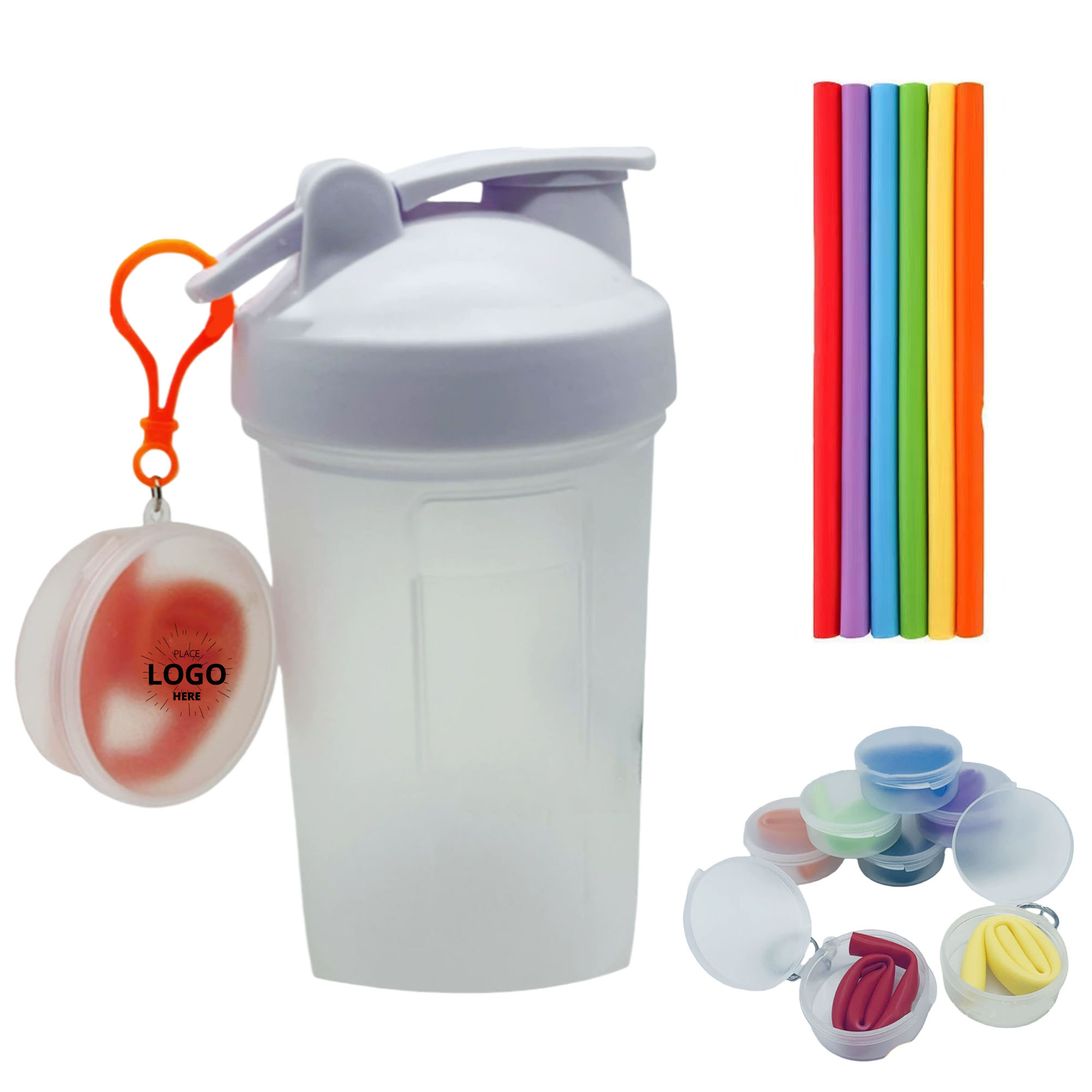 Eco-friendly Reusable Silicone Straw with Case 1