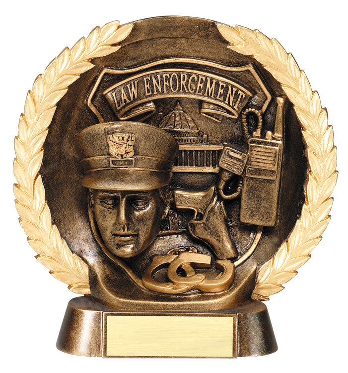 Law Enforcement High Relief Circular Plate Award 2