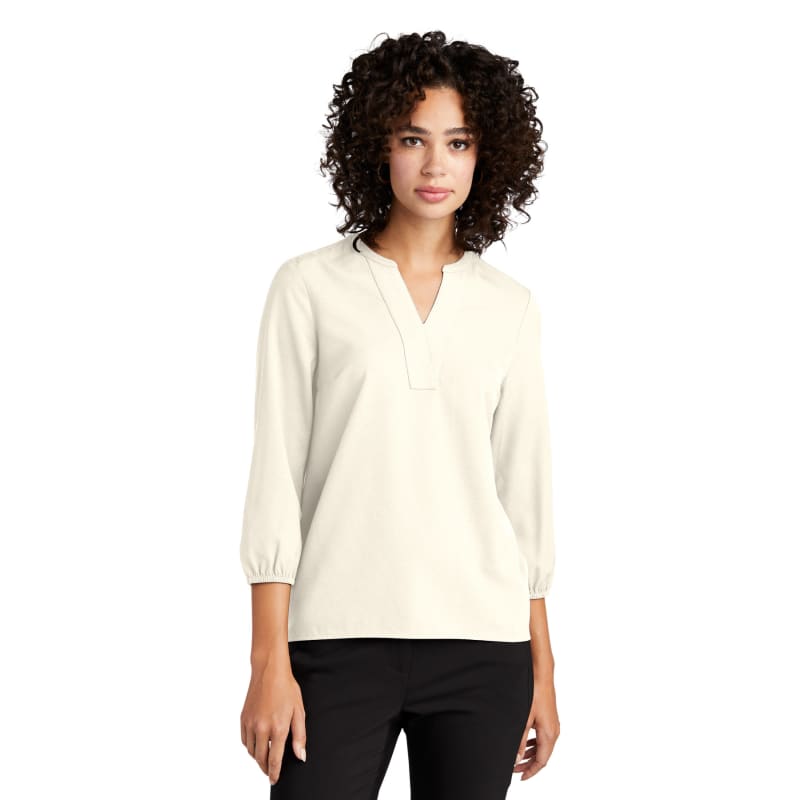 MERCER+METTLE Women's Stretch Crepe 3/4-Sleeve Blouse 27