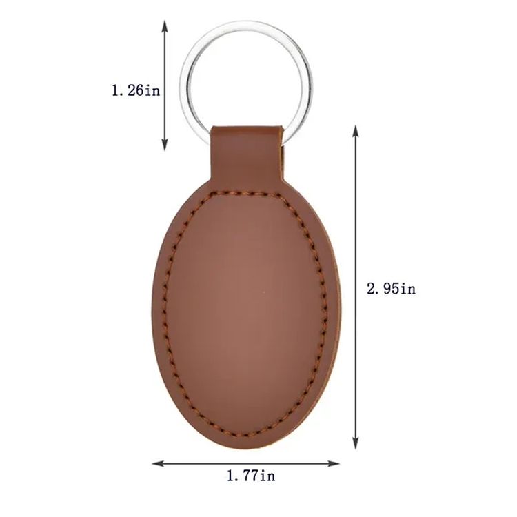 Custom PU Leather Wristlet Keychain 3