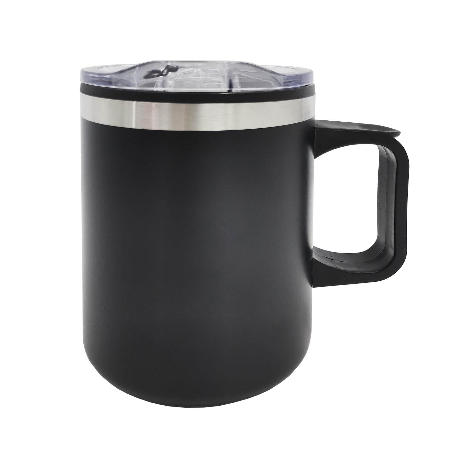 14oz. Double Wall Camping Mug w/ Clear Lid 11