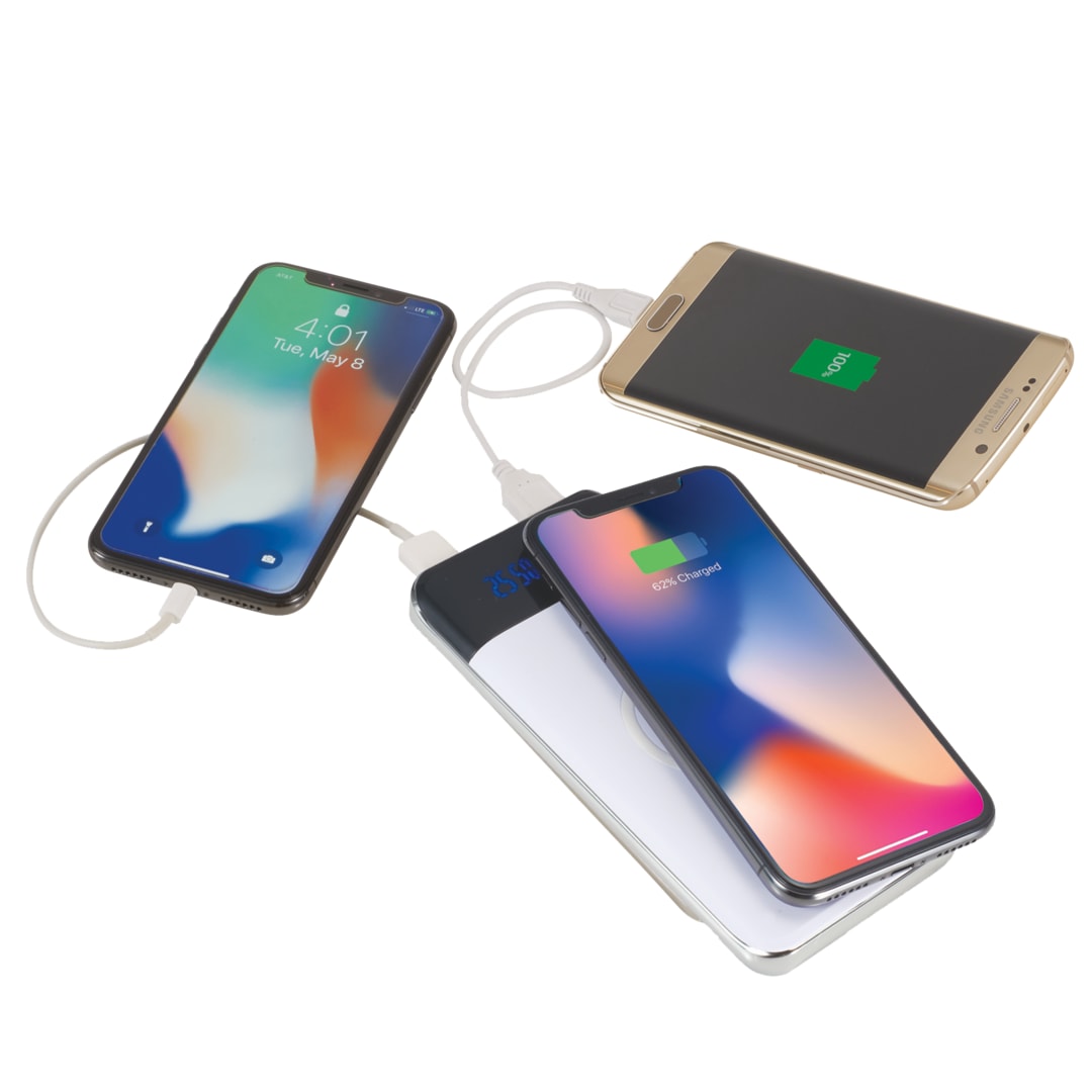 Constant 10000 mAh Wireless Power Bank w/Display 18