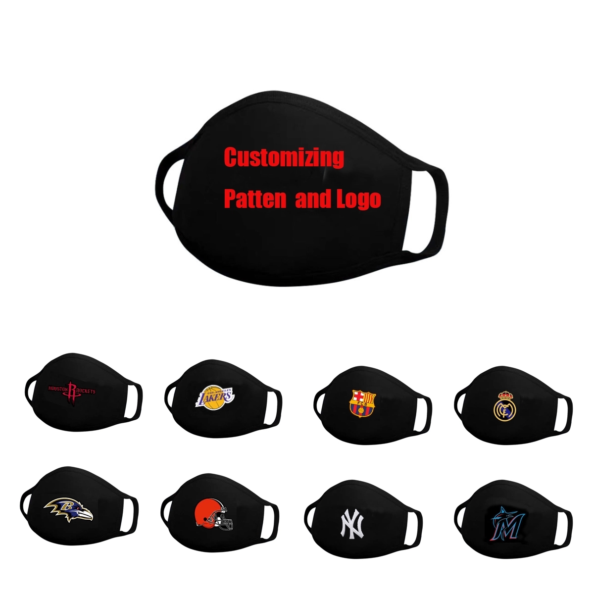 Customize Special NBA MLB NFL PFL Fans Cotton Mask 1