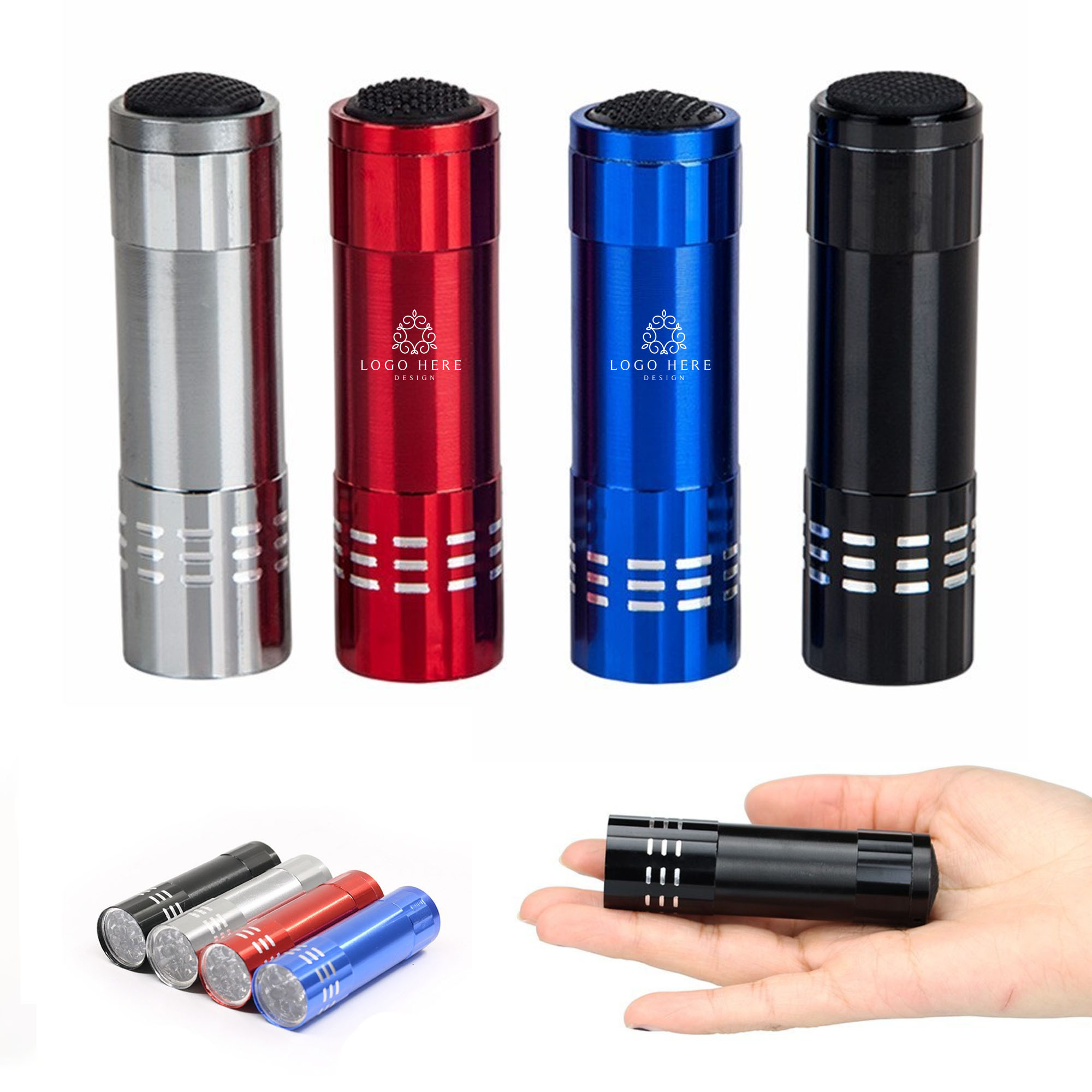 Mini Aluminum 9 LED Small Flashlight 1