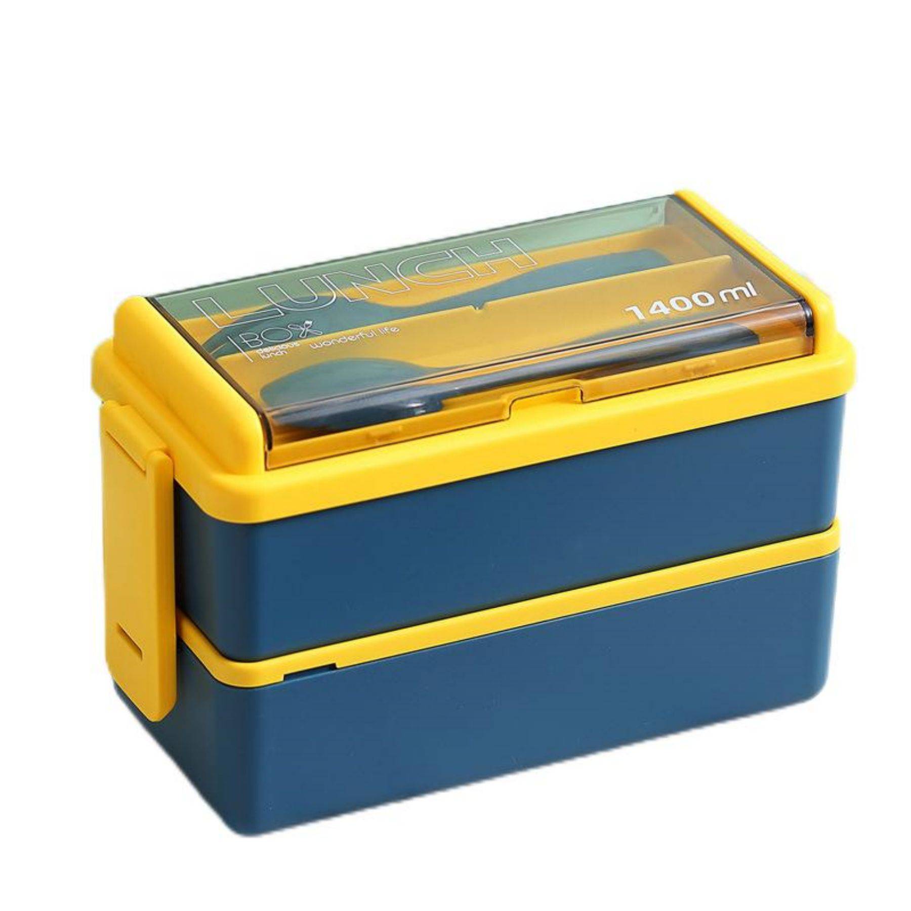 Fashionable double-layer plastic lunch box 4
