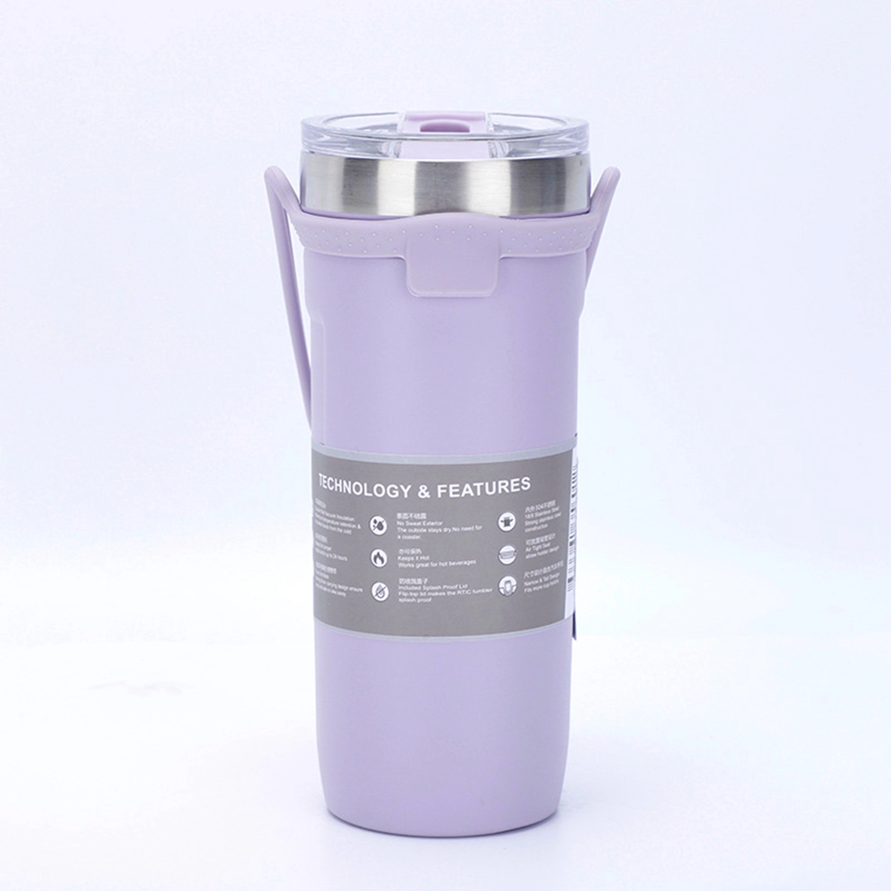 24 Oz. Vacuum Insulated Coffee Tumbler with Silicone Strap 10
