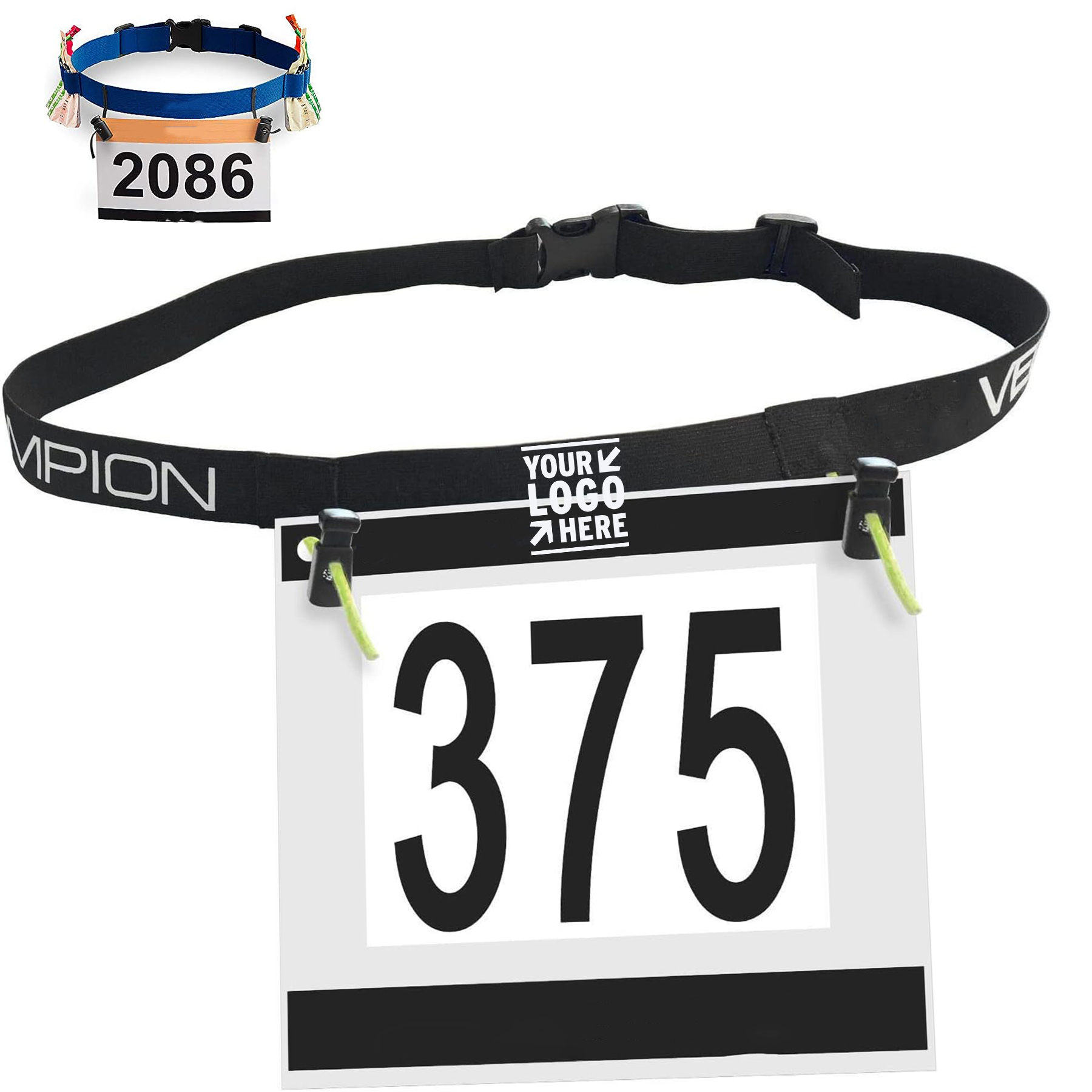 No Pin Needed Running Triathlon Marathon Number Belt