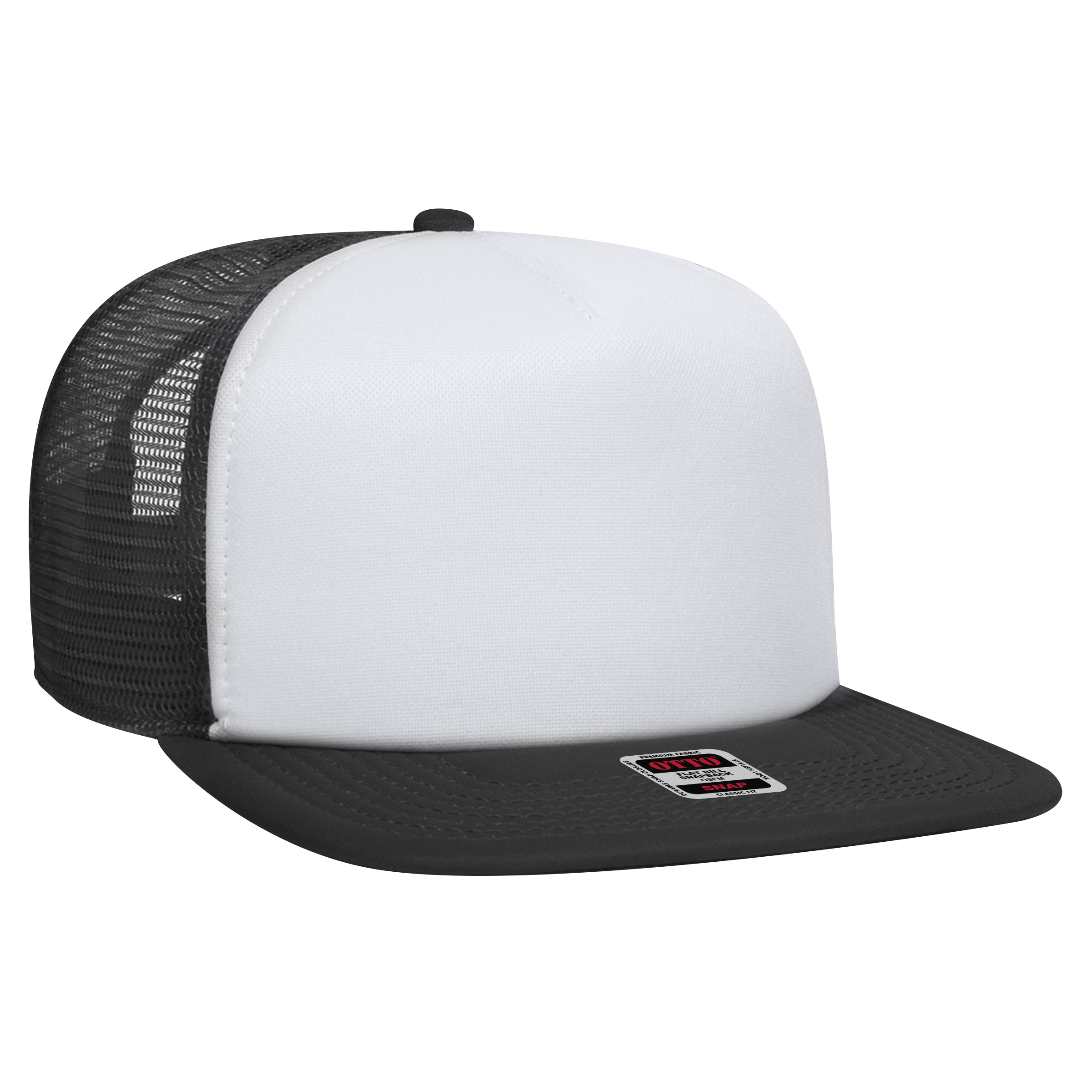 OTTO CAP "OTTO SNAP" 5 Panel Mid Profile Mesh Back Trucker Snapback Hat 35