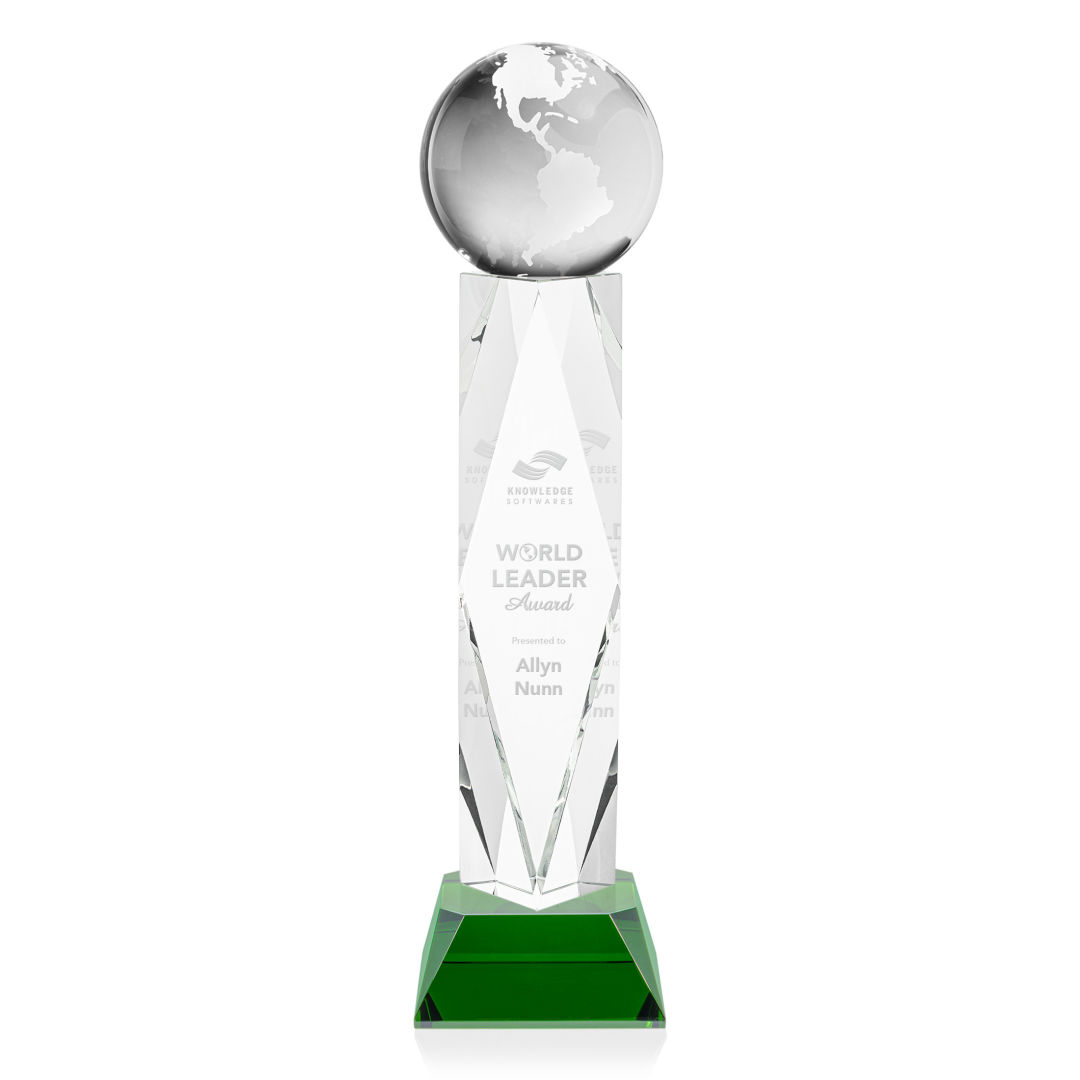 Globe Award on Toscana Base - Green 14
