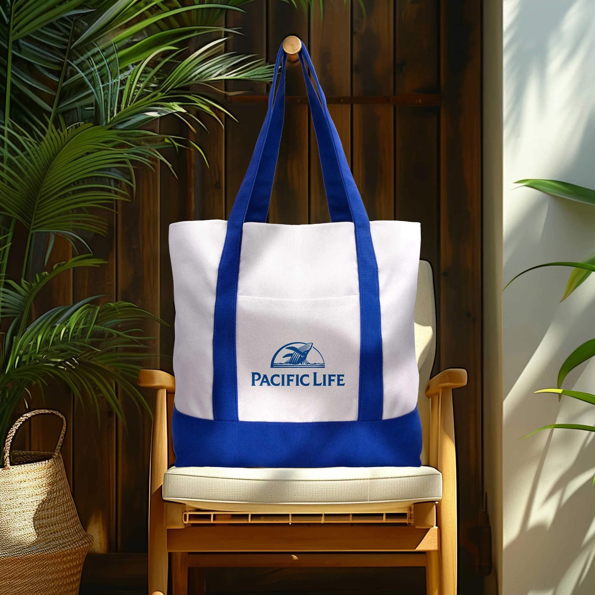 Large TJ Canvas Tote Bag, custom tote bag with logo imprint 3