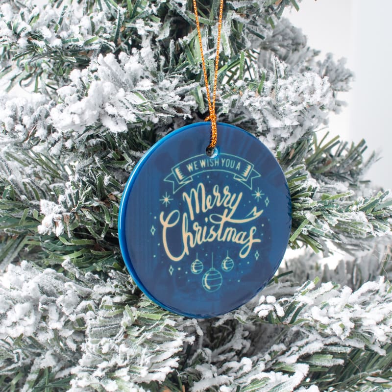 Full Color Ceramic Christmas Ornament 14
