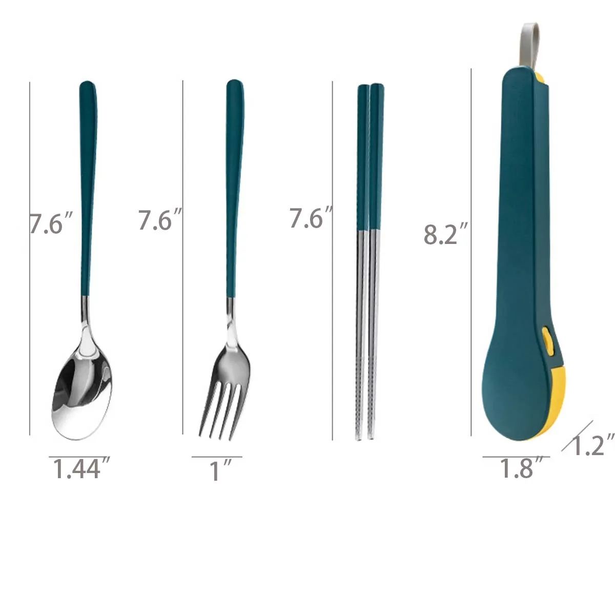 Portable Travel Dinnerware Set with Spoon Fork Chopsticks 5