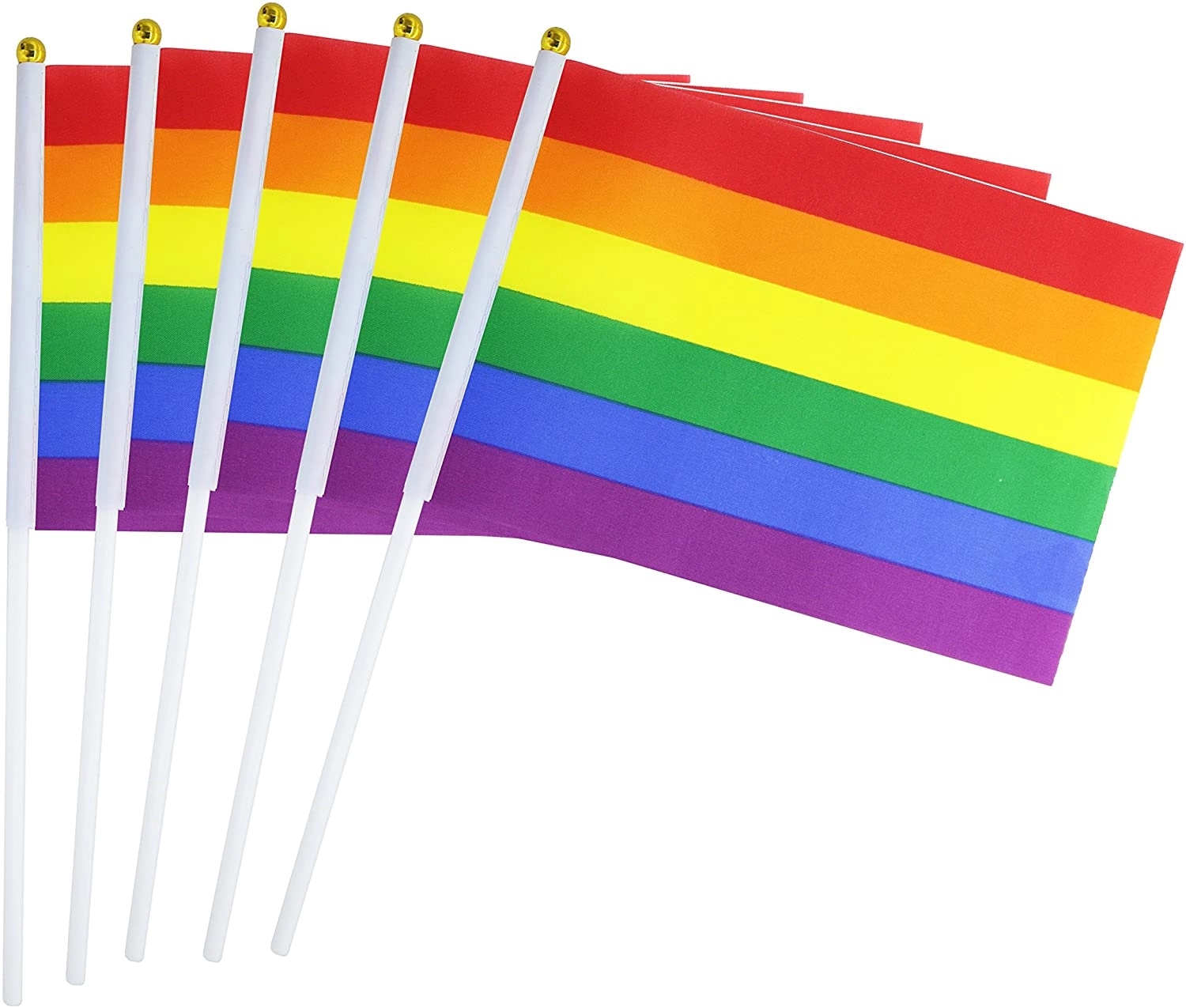 Small Rainbow Hand Flags 6