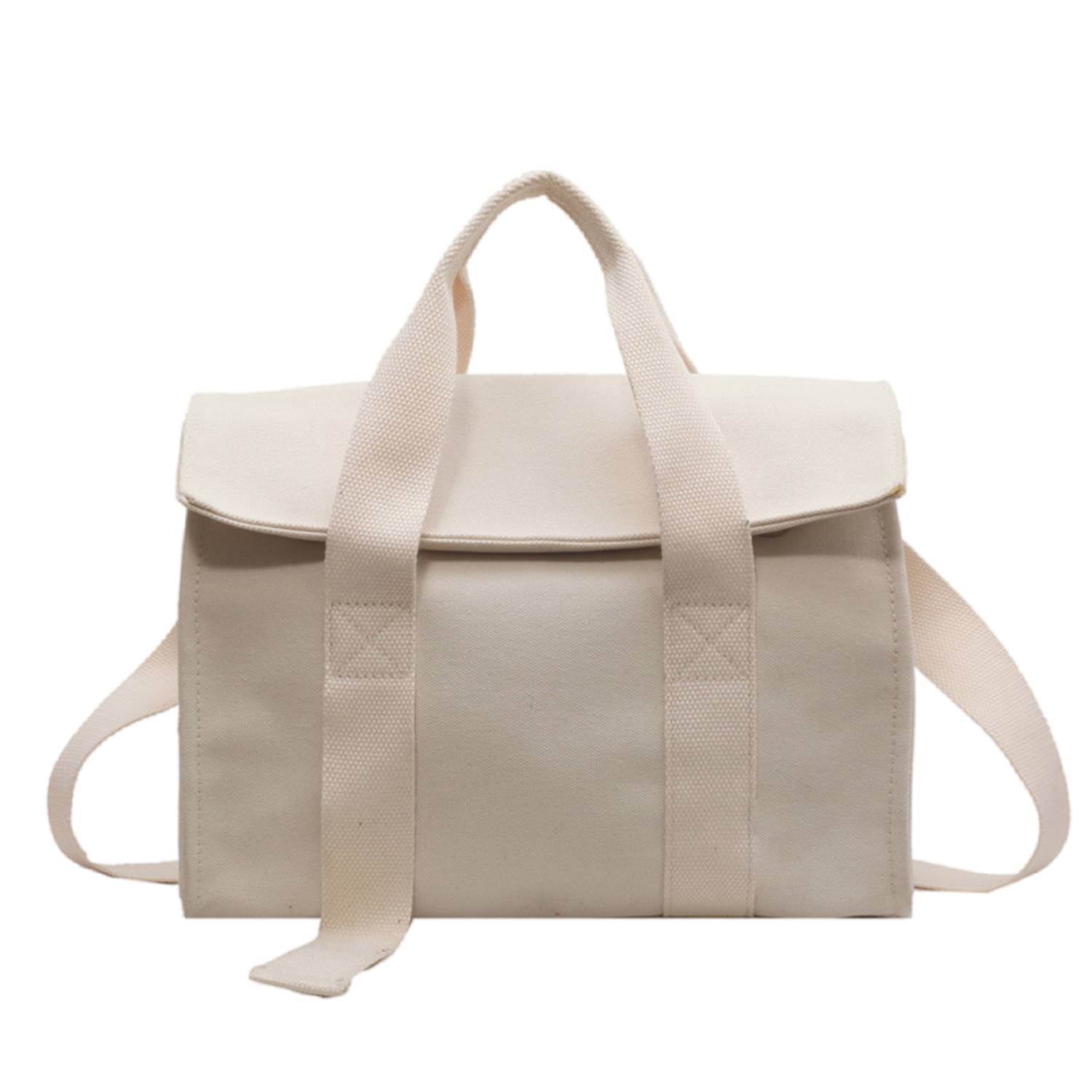 Canvas Crossbody Bag Simple Solid Color Handbag for Women 8