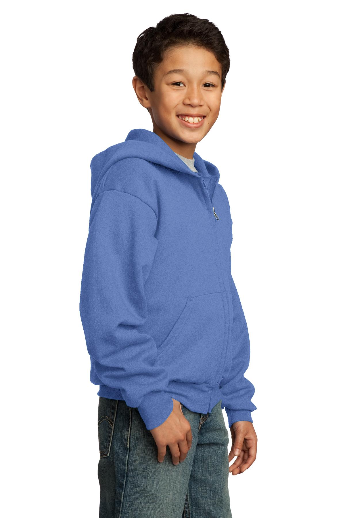 Port & Company® Youth Core Fleece Full-Zip Hooded Sweatshirt 79