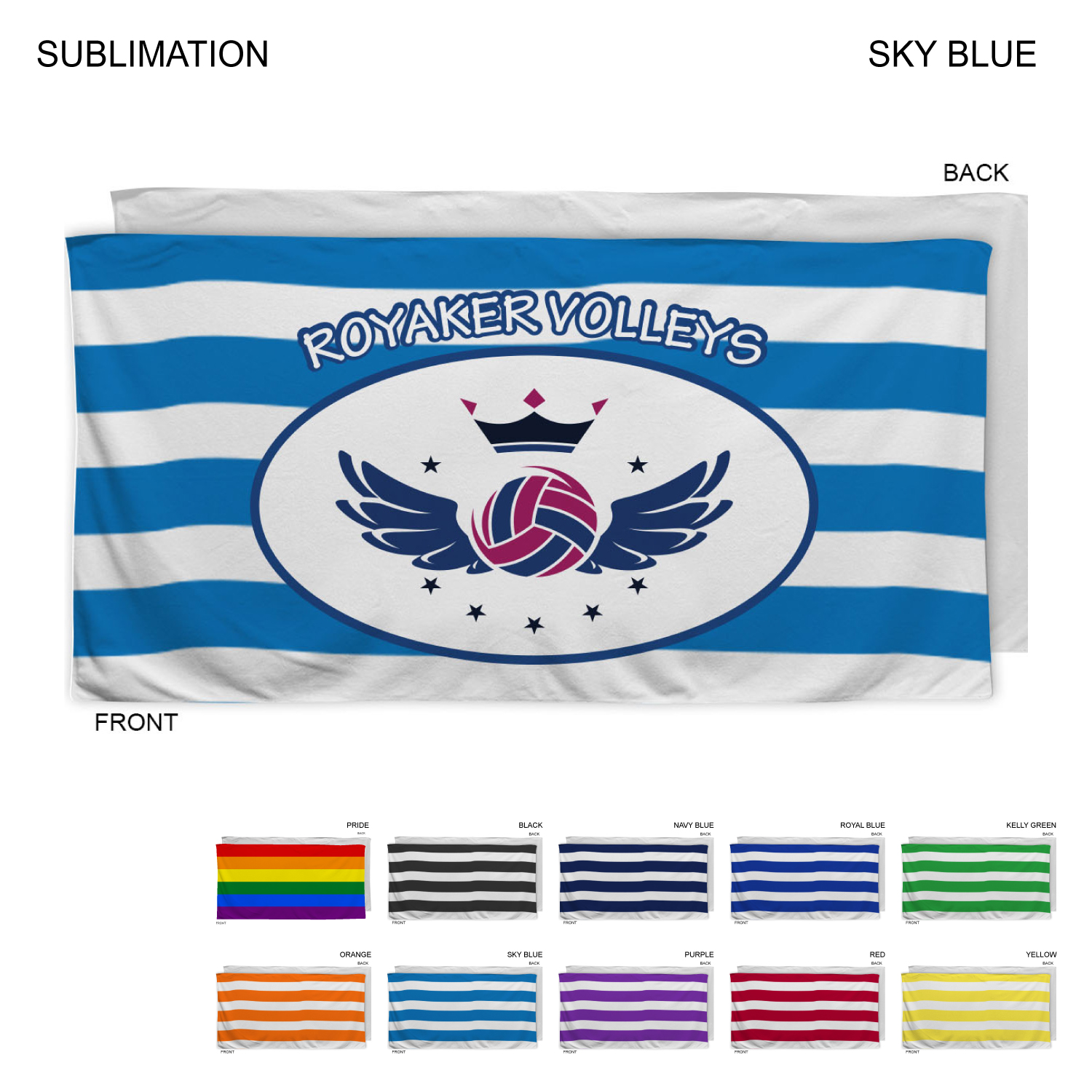 Cabana Stripe Sublimated Plush and Soft Velour Terry Beach Towel, 30x60 6