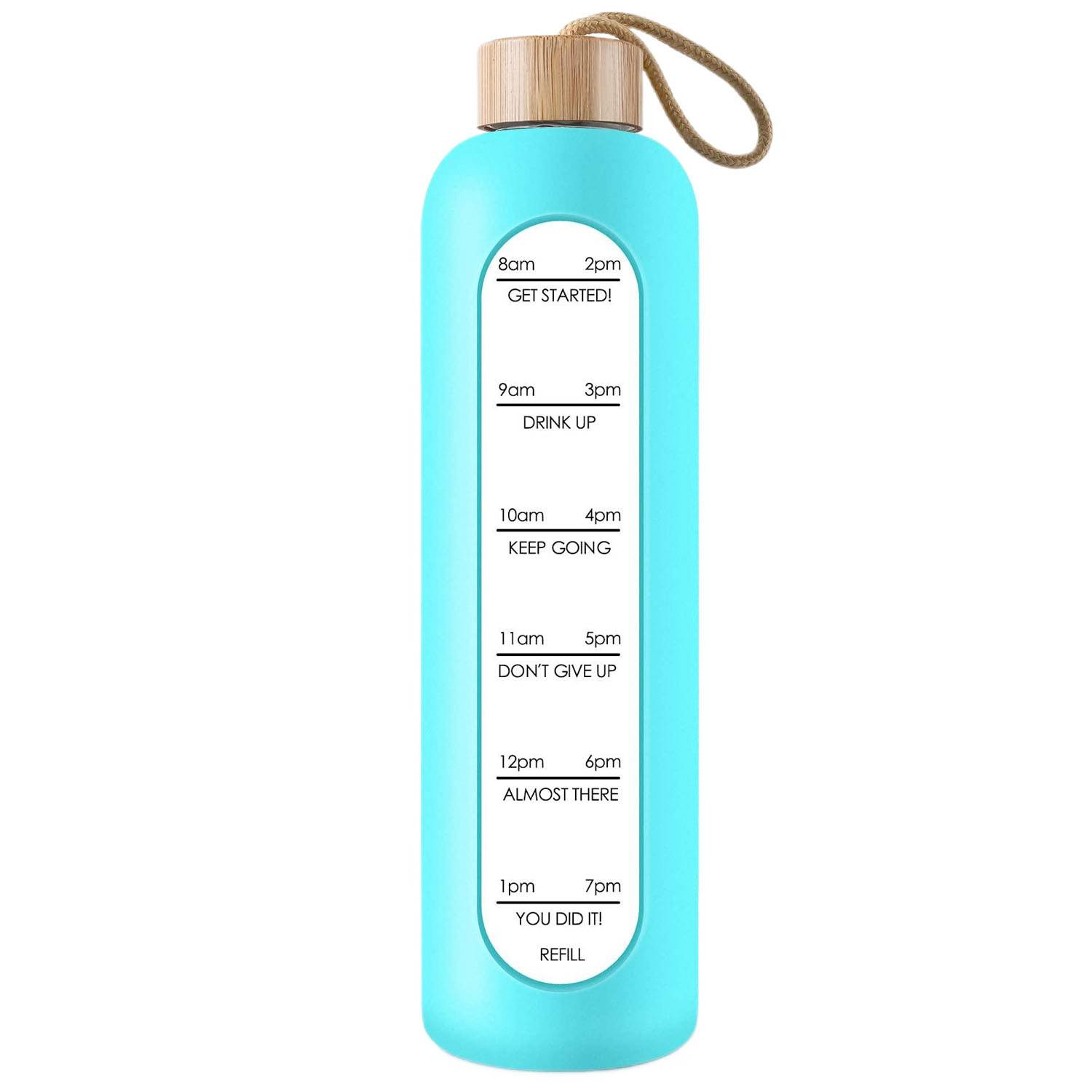 35oz Motivational Borosilicate Glass Water Bottle 6