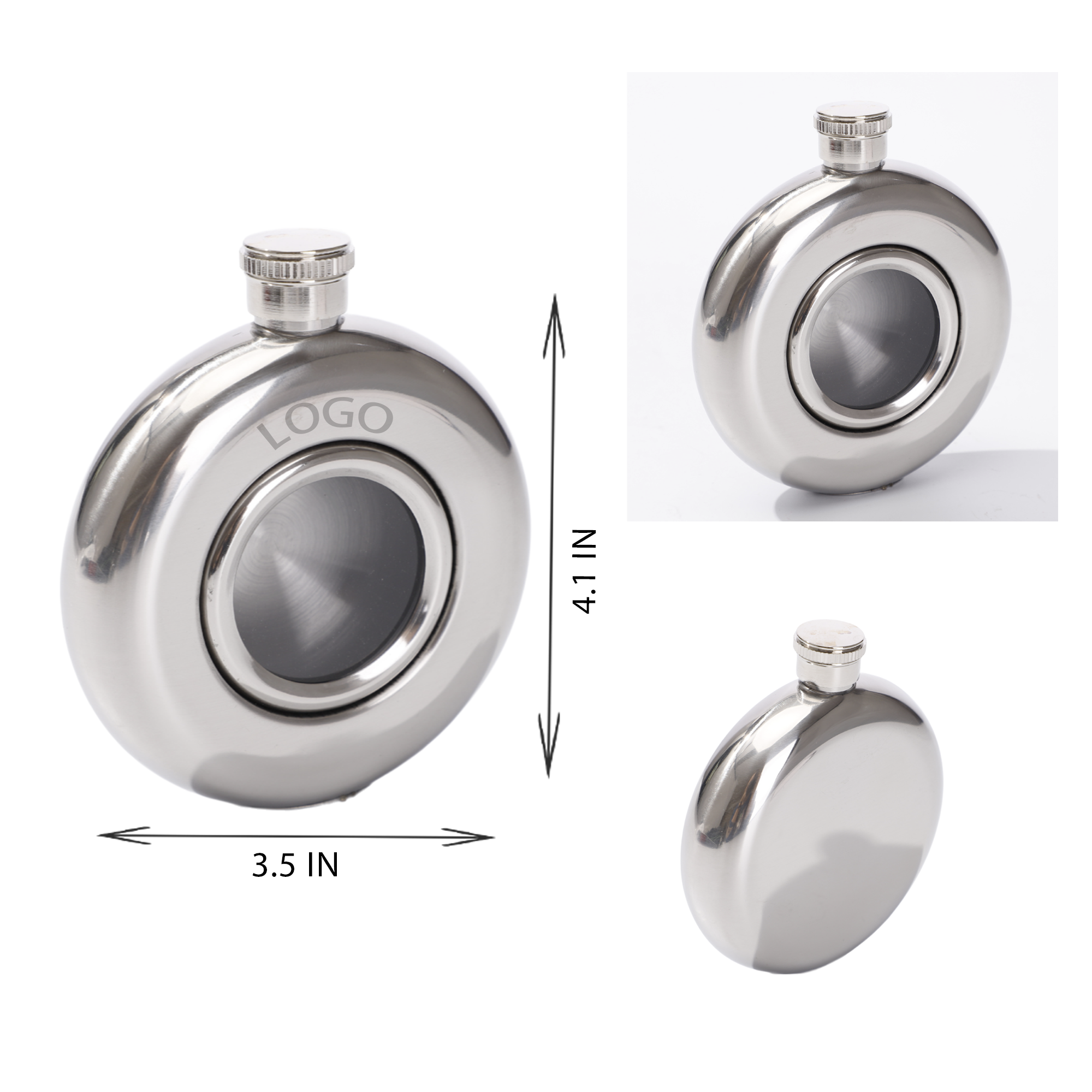 MOQ 10 PCS Stylish 5oz Stainless Steel Hip Flask 2