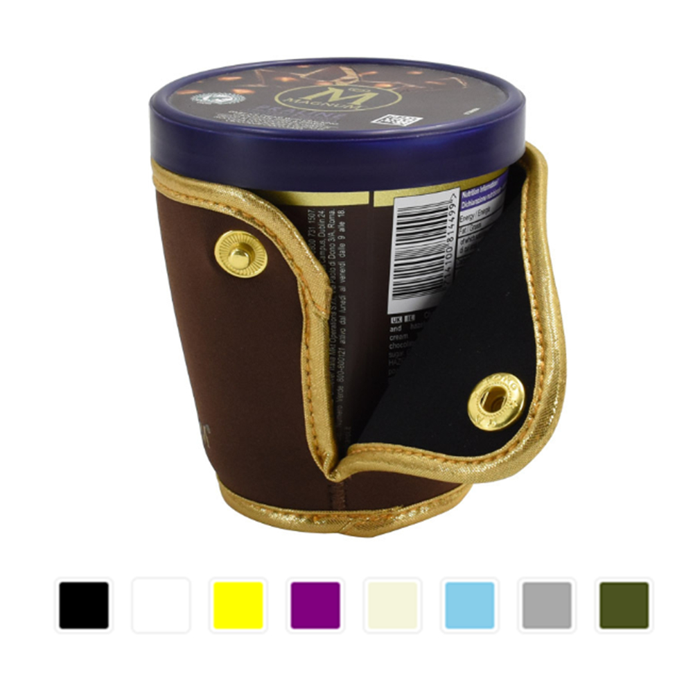 Ice Cream Sleeve Cover Holder w/Button, custom koozie with logo imprint 4
