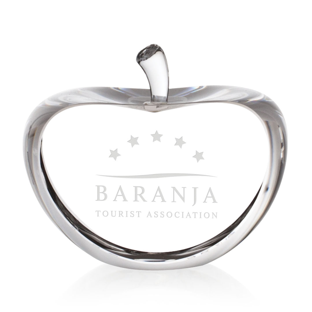 Clear Apple w/ Flat Front & Back 2