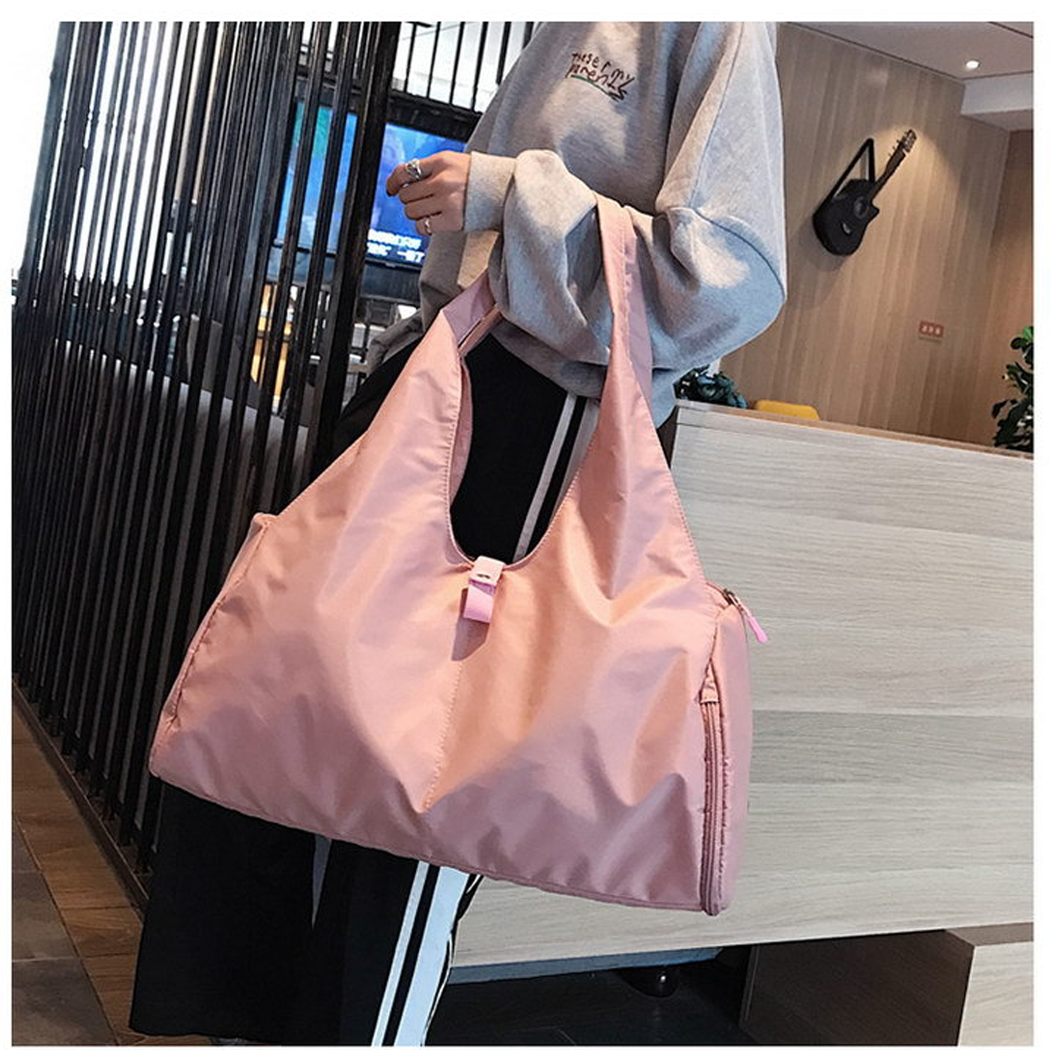 Gym Tote Bag with Shoe Compartment 4