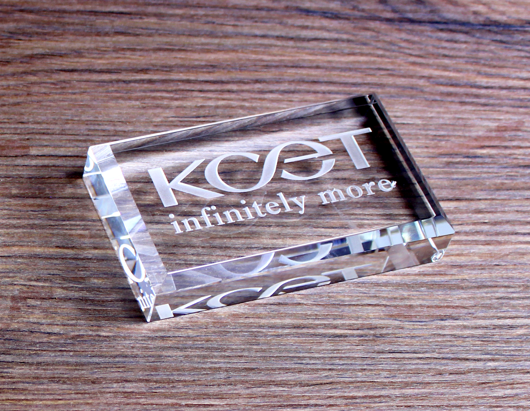 Card Crystal Paperweight (4"x2"x") 2