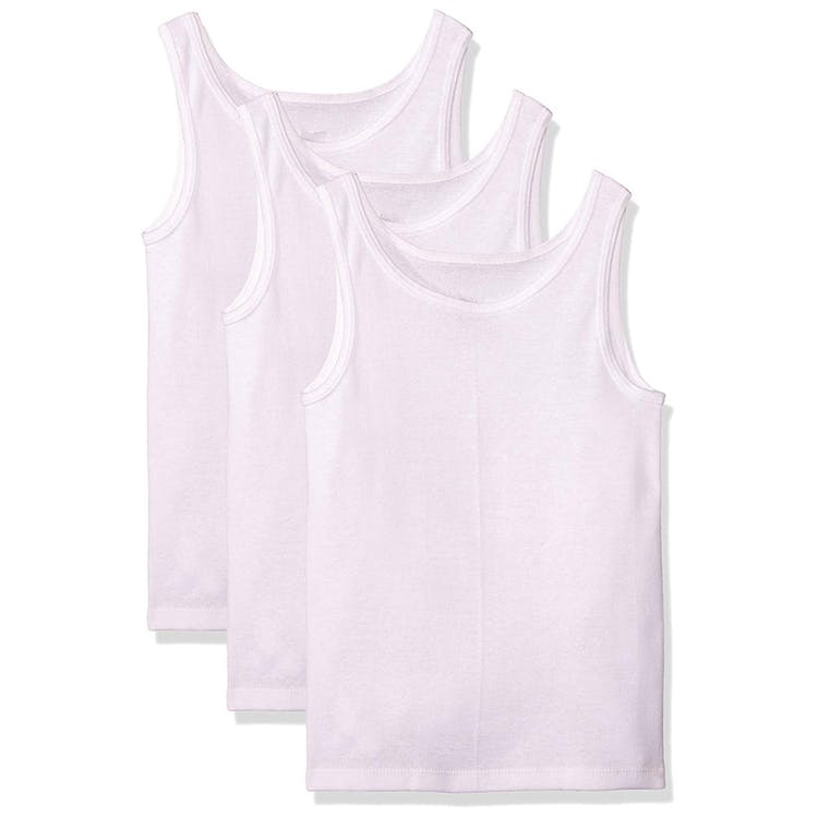 Toddler Cotton Girls' Tanks - White 4T 3 Pack 2