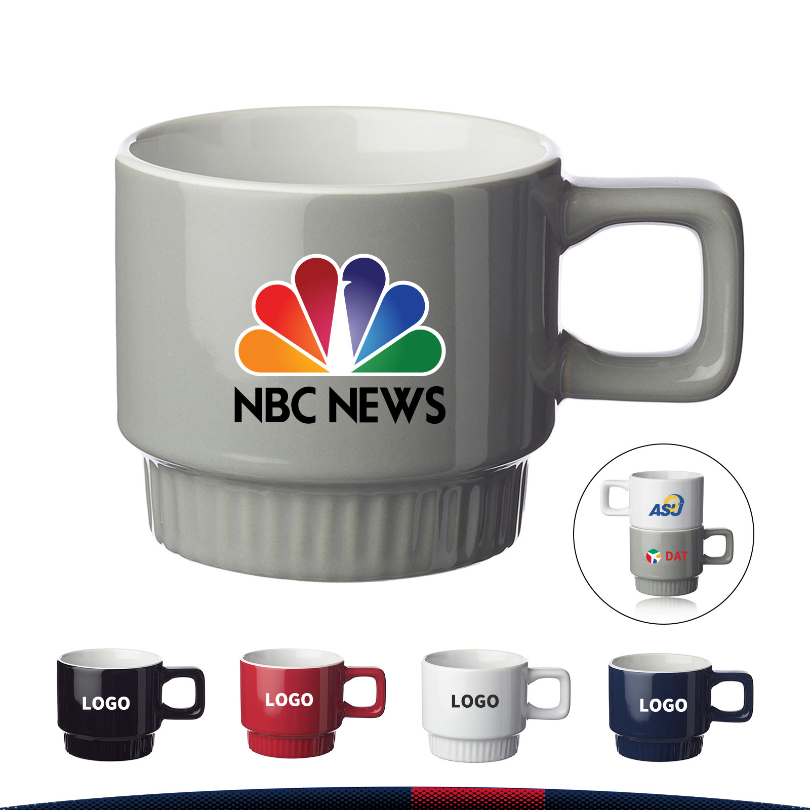 10oz CeraSip Stack Ceramic Mug 1