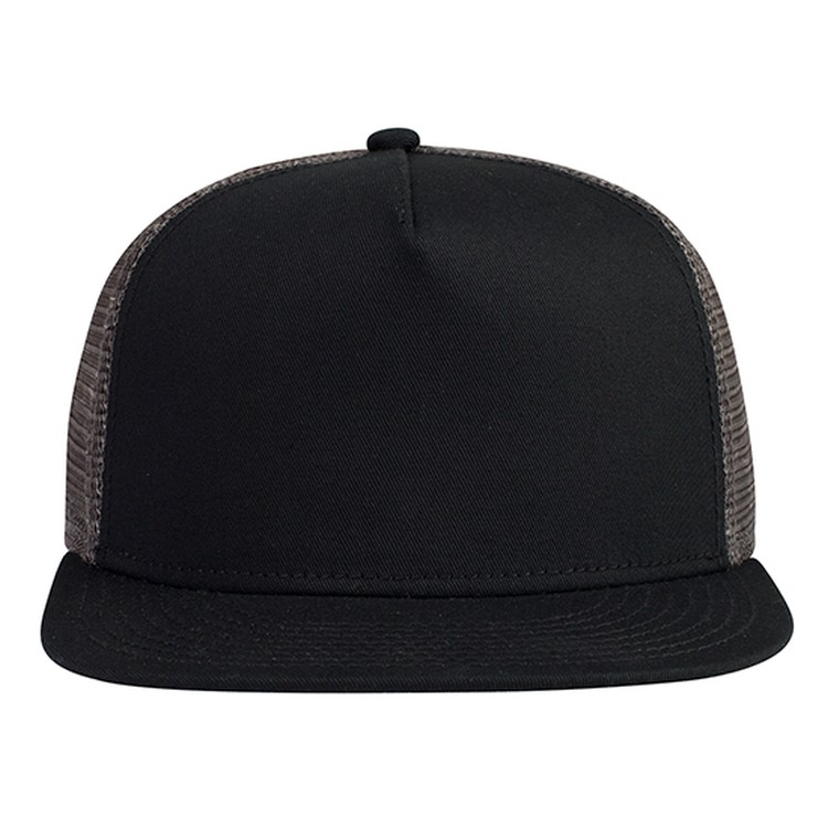 OTTO CAP® OTTO SNAP 5 Panel Pro Style Mesh Back Trucker Snapback Hat 18