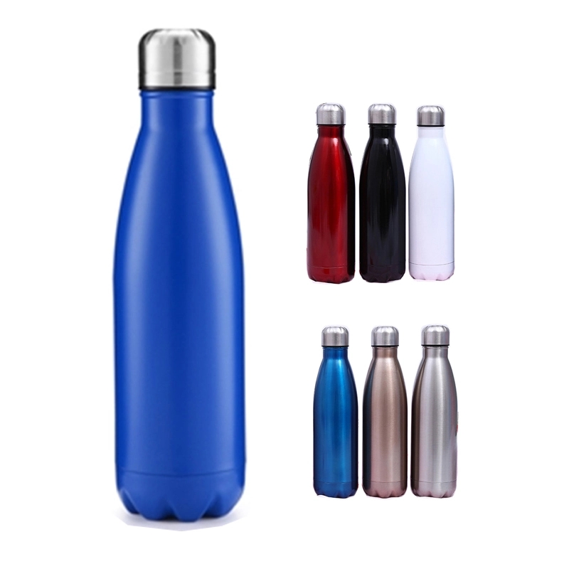 Double Layer Stainless Steel Coke Bottle, custom water bottle with logo imprint 2