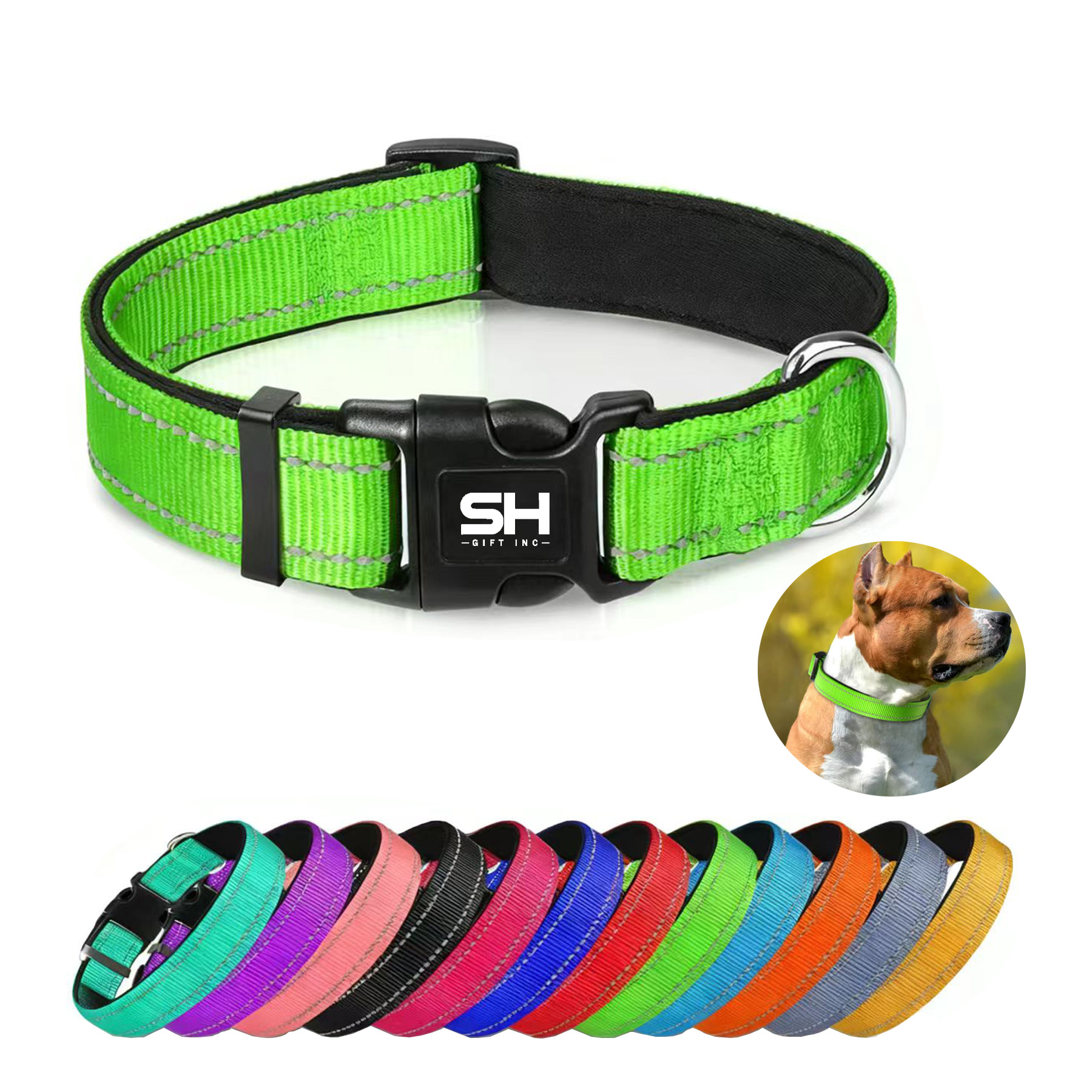 Medium Sized Pet Nylon Reflective Collar 2
