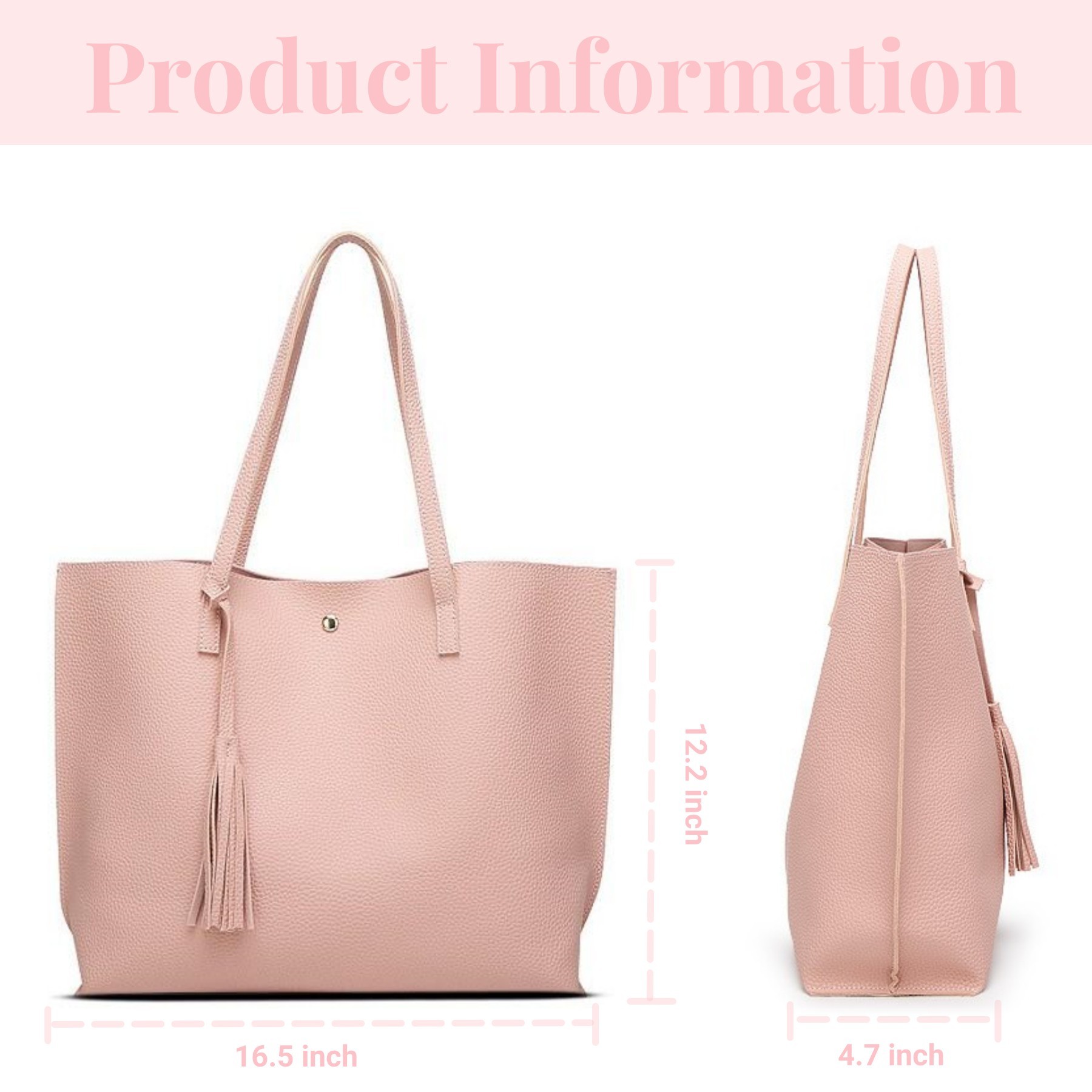 Fashion Tote Bag For Women, custom tote bag with logo imprint 7