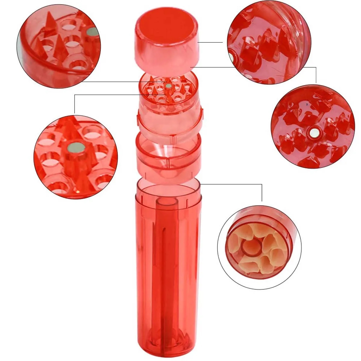 Multifunction Portable Plastic All-In-One Cigarette Grinde 5
